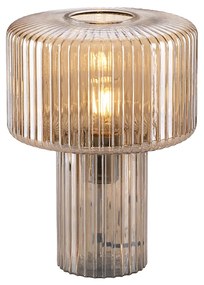 Design tafellamp amber glas - Andro Design E27 rond Binnenverlichting Lamp