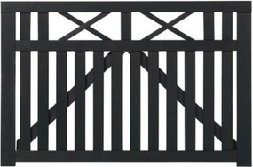 Tuinpoort vuren - Vinesse rechte poorten zwart (150 x 98 cm)