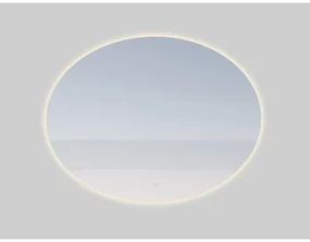 Adema Oval badkamerspiegel - 80x60cm - ovaal - incl. indirecte LED verlichting - spiegelverwarming - touch schakelaar NAB001-B-80x60