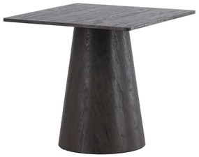 Vierkante Eettafel Met Ronde Voet Mocca - 80 X 80cm.