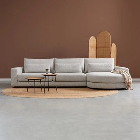 Grote Bank Met Ronde Chaise Longue Rechts Beige Mix Puente 09