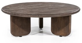 By-Boo Odin Grote Salontafel Rond Bruin Hout - 100 X 100cm.
