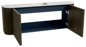 Mondiaz Joya DLux 115cm toiletmeubel ronding links/rechts shadow met wastafel faye midden 1 kraangat ostra