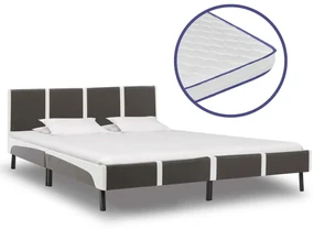 vidaXL Bed met traagschuim matras kunstleer 180x200 cm