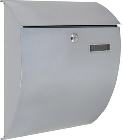 Practo Garden sheffield zilver zilver - Brievenbus in gelakt staal - 16,5x31x40,5cm