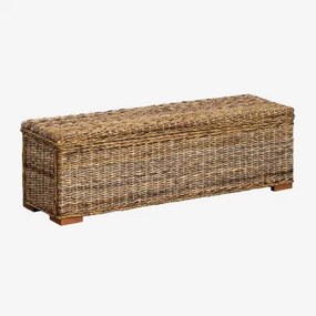120 Cm Houten Kist Zunil Natuurlijk - Sklum