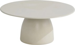 Sol lounge tuintafel keramiek shiny linen 80xH35 cm 4 Seasons Outdoor
