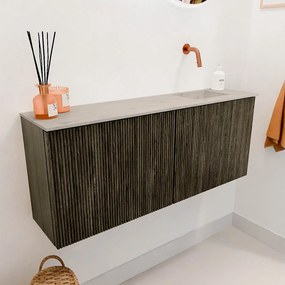 Mondiaz Joya DLux 100cm toiletmeubel shadow met wastafel faye rechts zonder kraangat opalo