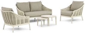 Stoel en Bank Loungeset 4 personen Aluminium/Wicker Taupe Apple Bee Milou/Ibiza