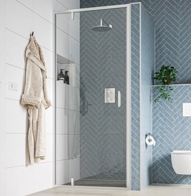 Saqu Rambla draaideur met omkeerbare draairichting 90x200cm glans aluminium