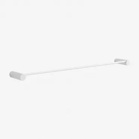 Devon Rvs Wandgemonteerde Handdoekhouder Met Stang (↔︎60 Cm) Wit - Sklum