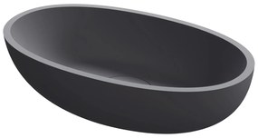 Riho Escala ovale waskom solid surface antraciet mat