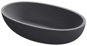 Riho Escala ovale waskom solid surface antraciet mat