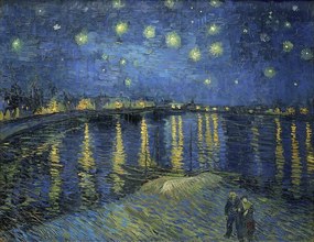Kunstreproductie Sterrennacht boven de Rhône, Vincent van Gogh