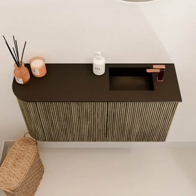Mondiaz Joya 80cm toiletmeubel ronding links dusk met wastafel faye rechts 1 kraangat urban