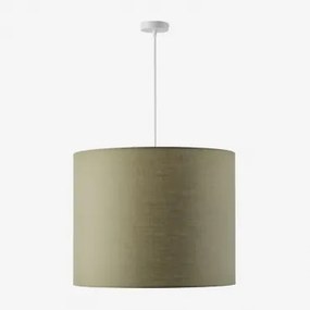Arlina Stoffen Hanglamp Plafondlamp Wit & Saliegroen Ø50 Cm - ↑40 Cm Arlina - Sklum