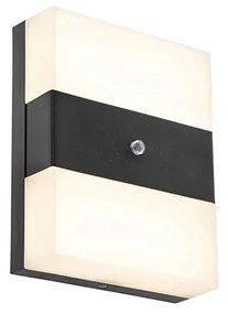 Buiten wandlamp zwart IP44 incl. LED met schemersensor - Dualy
