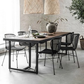 Must Living Bahamas Retro Eetkamerstoel Loom Zwart