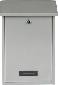 Practo Garden dublin zilver zilver - Brievenbus in gelakt staal - 10x25x39,6cm