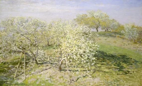 Kunstreproductie Spring – Fruit Trees in Bloom (1873), Claude Monet