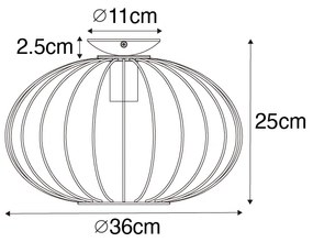 Industriële plafonnière zwart - Margarita Design E27 rond Binnenverlichting Lamp