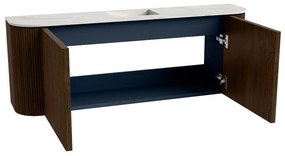 Mondiaz Joya DLux 115cm toiletmeubel ronding links/rechts walnut met wastafel faye midden 1 kraangat opalo