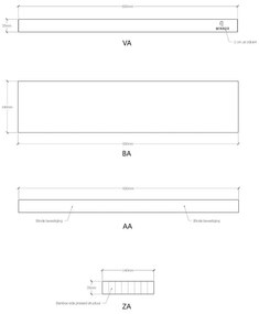 Minnor bamboe wandplank 60cm