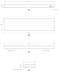 Minnor bamboe wandplank 60cm