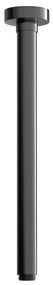 Hotbath Cobber douchearm plafondmontage rond 30cm gepolijst zwart PVD CB453