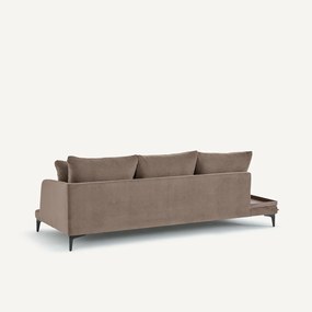 Halve bank met tafelblad van stoned fluweel, MODERNISTE