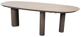 Taste by 4 Seasons Denia tuintafel terre met keramisch geprint blad in mangovorm 240 cm Tuintafel bruin weerbestendig