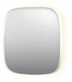 INK SP30 spiegel - 100x4x100cm contour in stalen kader incl indir LED - verwarming - color changing - dimbaar en schakelaar - mat wit 8409731