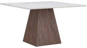 Vierkante Eettafel Met Marmerlook - 120 X 120cm.