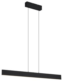 Eettafel / Eetkamer Moderne hanglamp zwart incl. LED 3-staps dimbaar - Straight Modern Binnenverlichting Lamp