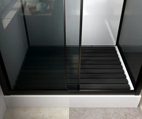 Sanigoods Bowie complete douchecabine rookglas met schuifdeur 120x90cm zwart mat