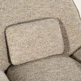 Draaibare Fauteuil Met Voetenbank Taupe