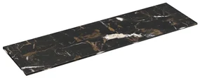 Fontana Portoro Gold marmer mat wit wastafelmeubel 120cm met toppaneel en ronde waskommen