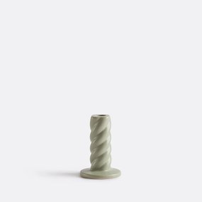 Gedraaide keramische kandelaar H12,5 cm Vavy