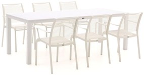 Apple Bee Hawaii/Menzano 220cm dining tuinset 7-delig stapelbaar