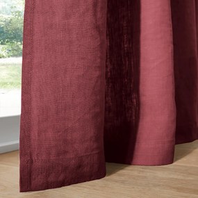 Gordijn in gewassen linnen met oogjes Onega