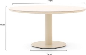 Tuin eettafel Apple Bee | Rond | Tuintafel Sintered stone | Ø160cm | 6 personen | Kees Smit Tuinmeubelen