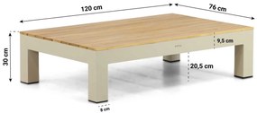 Loungeset 6 personen Aluminium/Teak Taupe Lifestyle Garden Furniture Vittoria