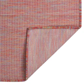 vidaXL Buitenkleed platgeweven 120x170 cm rood