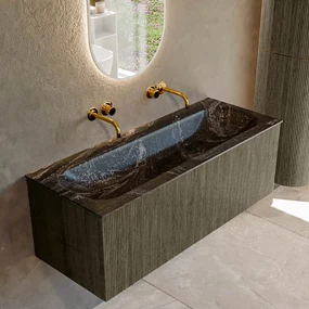 Mondiaz Kurve-dlux 120cm badmeubel shadow met 1 lade en wastafel big large midden zonder kraangat lava