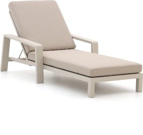 Verstelbaar ligbed Bellagio  | Aluminium | Taupe - Naturel - Bruin | Ligbed met wiel | Ligstoel tuin | Strandbed  | Kees Smit Tuinmeubelen