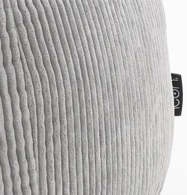 Cloudy Zitzak Corduroy + Poef - Lichtgrijs