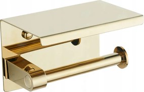 Mexen toilettenrolhouder met plank, goudkleurig - 701197-50