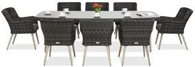 Exclusieve dining tuinset met grote tafel Córdoba voor 8 personen Garden Point antraciet