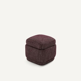 Jacquard pied-de-poule poef, CLEOPHEE