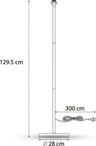 Buiten Vloerlamp Zwart - Virginia Foot Kunststof /Staal Zwart